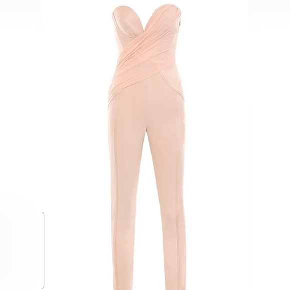 House of CB "Casela" Blush corset jumpsuit - Picture 3 of 7